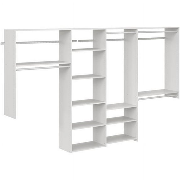 The Stow PH156-WH 10 ft. Dual Tower Basic Wood Basic Closet Kit, White