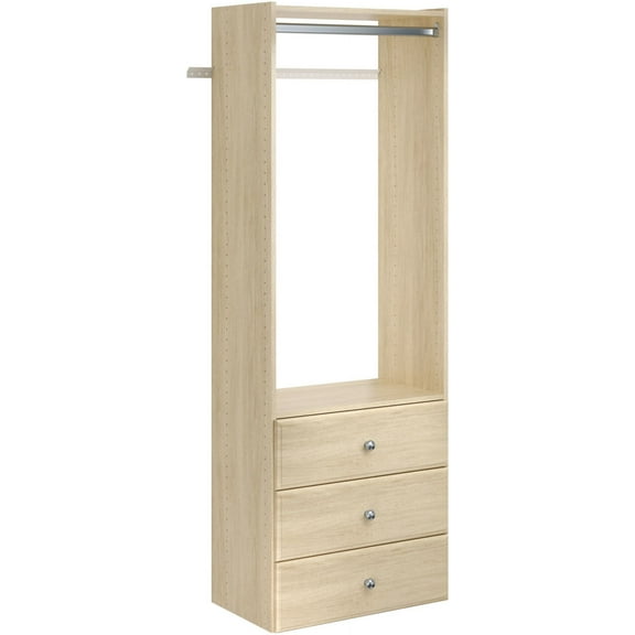 The Stow PH32-MJ 72 x 25.125 x 14 in. Elite Closet Organizer Tower Kit, Honey Blonde
