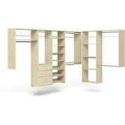 The Stow PH59-MJ 10-7 ft. L-Shape Walk-In Closet Kit, Honey Blonde