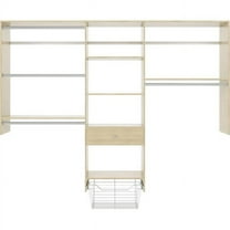The Stow PH65-MJ 48 x 96 in. Kids Convertible Walk-In Closet Organizer Kit, Honey Blonde