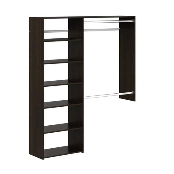 The Stow PH77-TR 3-5 ft. Wide Deluxe Plus Shelving Closet Kit, Truffle