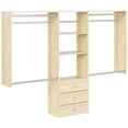 thumbnail image 1 of The Stow PH80-MJ 4-8 ft. Deluxe Pro Closet Kit with Drawer, Honey Blonde, 1 of 1