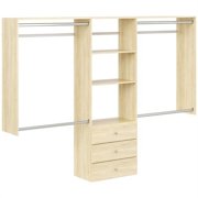 The Stow PH80-MJ 4-8 ft. Deluxe Pro Closet Kit with Drawer, Honey Blonde