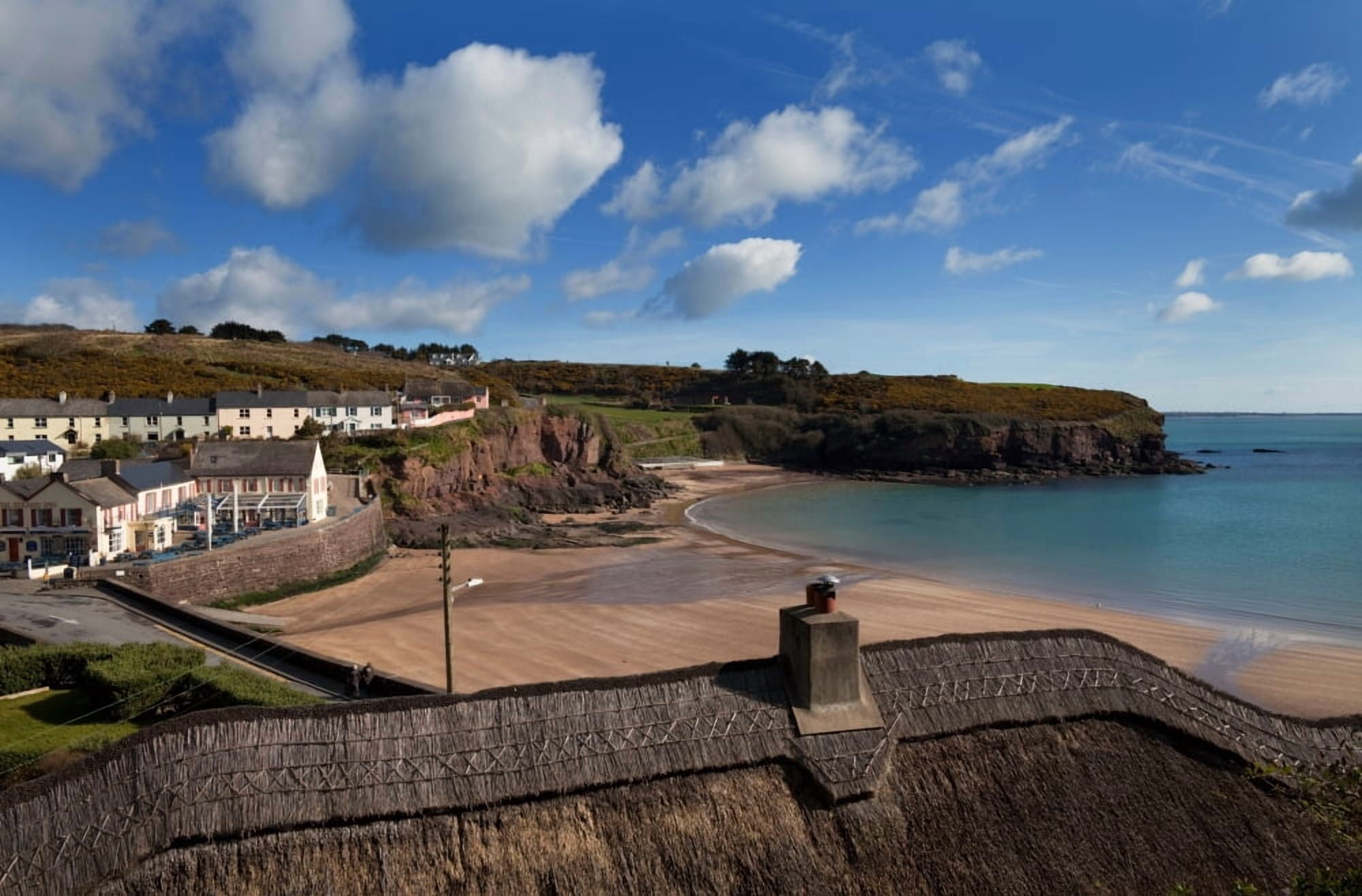 The Strand Inn and Dunmore Strand County Waterford Ireland Canvas Art - Panoramic Images (36 x 12)