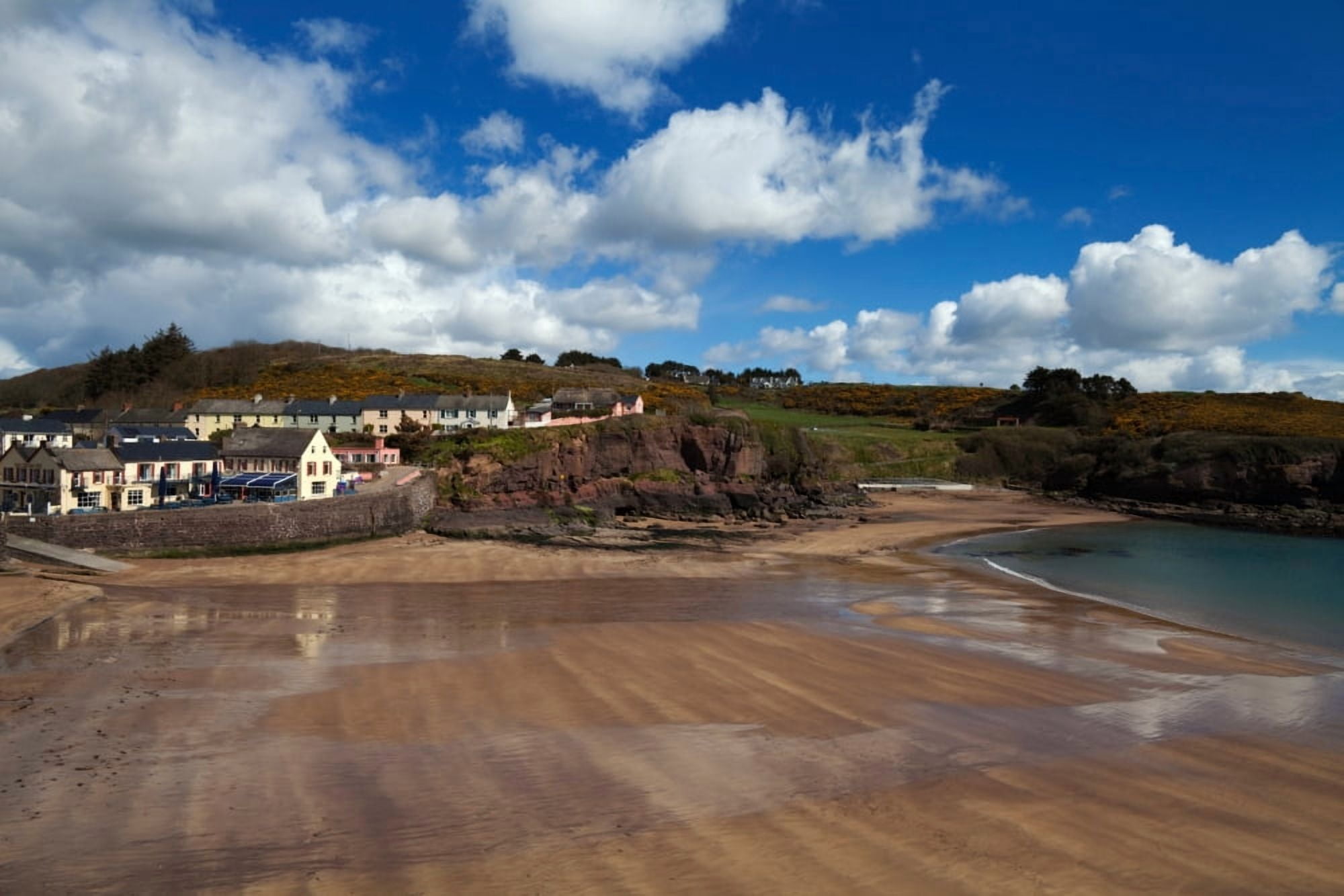 The Strand Inn and Dunmore Strand County Waterford Ireland Canvas Art - Panoramic Images (36 x 12)