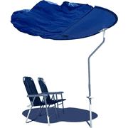 Strand Umbrella - Beach Sun Umbrella Lightweight Foldable Breeze Powered Canopy Sail Round Shade