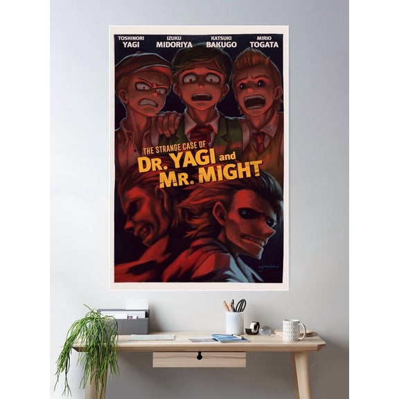 The Strange Case Of Dr. Yagi And Mr. Might Poster Wall Art Modern Wall Decor For Living Room Bedroom Art