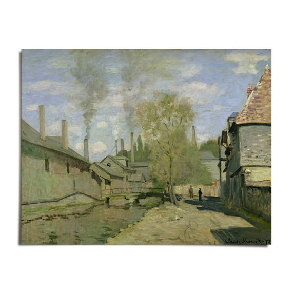 The Stream Of Robec At Rouen, 1872 - Claude Monet - 12x16 - Wall Art Print - UNFRAMED