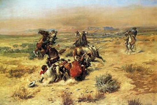 The Strenous Life Canvas Art - Charles M Russell (12 x 18)