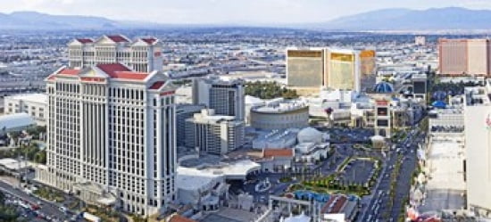The Strip Las Vegas Clark County Nevada USA Canvas Art - Panoramic Images (30 x 14)