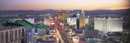 The Strip Las Vegas NV USA Canvas Art - Panoramic Images (36 x 12)