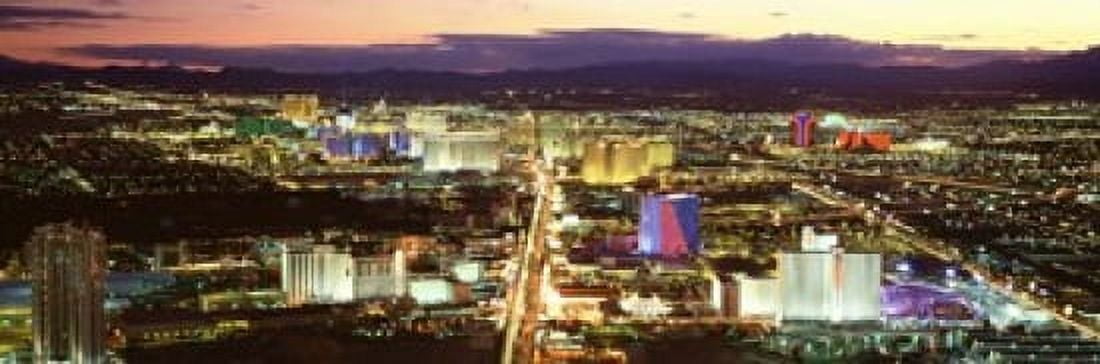 The Strip Las Vegas Nevada USA Canvas Art - Panoramic Images (18 x 6)