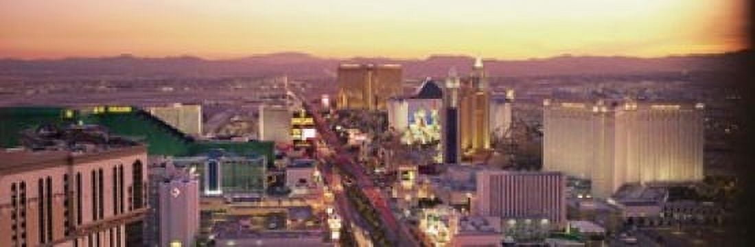 The Strip Las Vegas Nevada USA Canvas Art - Panoramic Images (18 x 6)