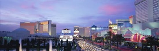 The Strip Las Vegas Nevada USA Canvas Art - Panoramic Images (36 x 12)