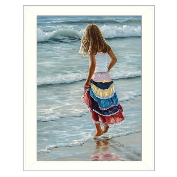 The Striped Skirt By Georgia Janisse Printed Wall Art Wood Multi-Color