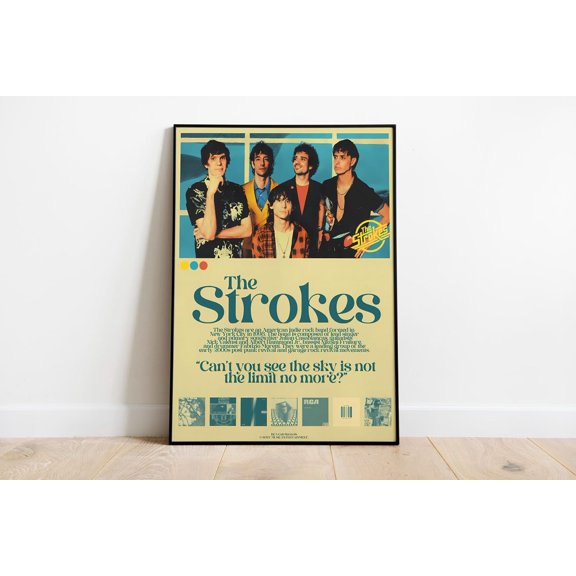 The Strokes Album Cover : Indie Music Wall Art #835, Unframed Poster Size 12x18