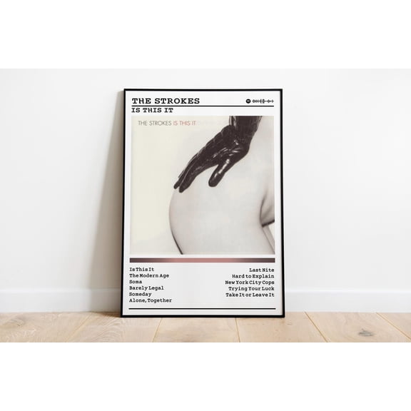 The Strokes - Is This It Album : Rock Music Wall Art #248, Unframed Canvas Size 16x24