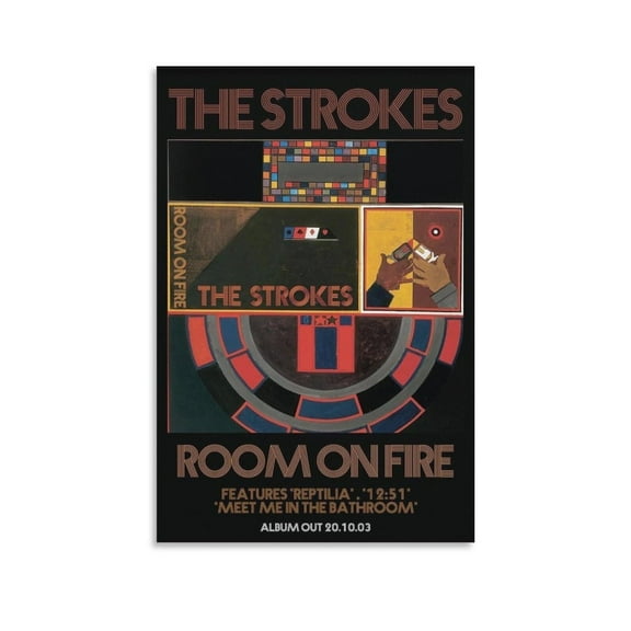 The Strokes Room On Fire Poster 023 Canvas Poster Bedroom Decoration Landscape Office Valentine's Birthday Gift