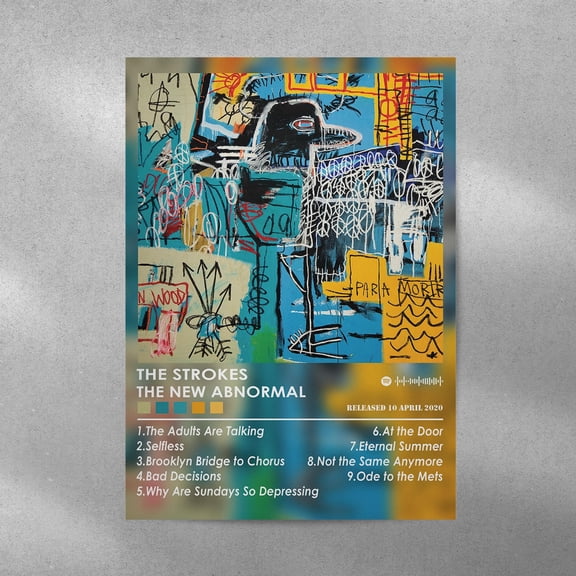 The Strokes The New Abnormal Album Poster, Abstract Indie Rock Artwork Wall Decor, Modern Music Room Art, Size 24x36 Unframed Poster