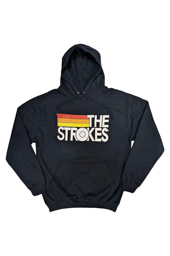 The Strokes Unisex Pullover Hoodie: Logo & Stripes