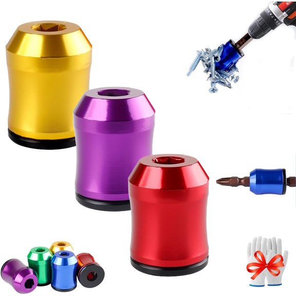 The Strong Magnetic Screw Ring Set - 1/4 Inch/6.35mm Universal Magnetics Screws Rings Head,Removable,Secure Hold (3PCS / B)