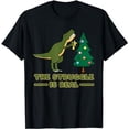 thumbnail image 1 of The Struggle Is Real Dinosaur & X-Mas Tree Christmas T-Rex T-Shirt, 1 of 5