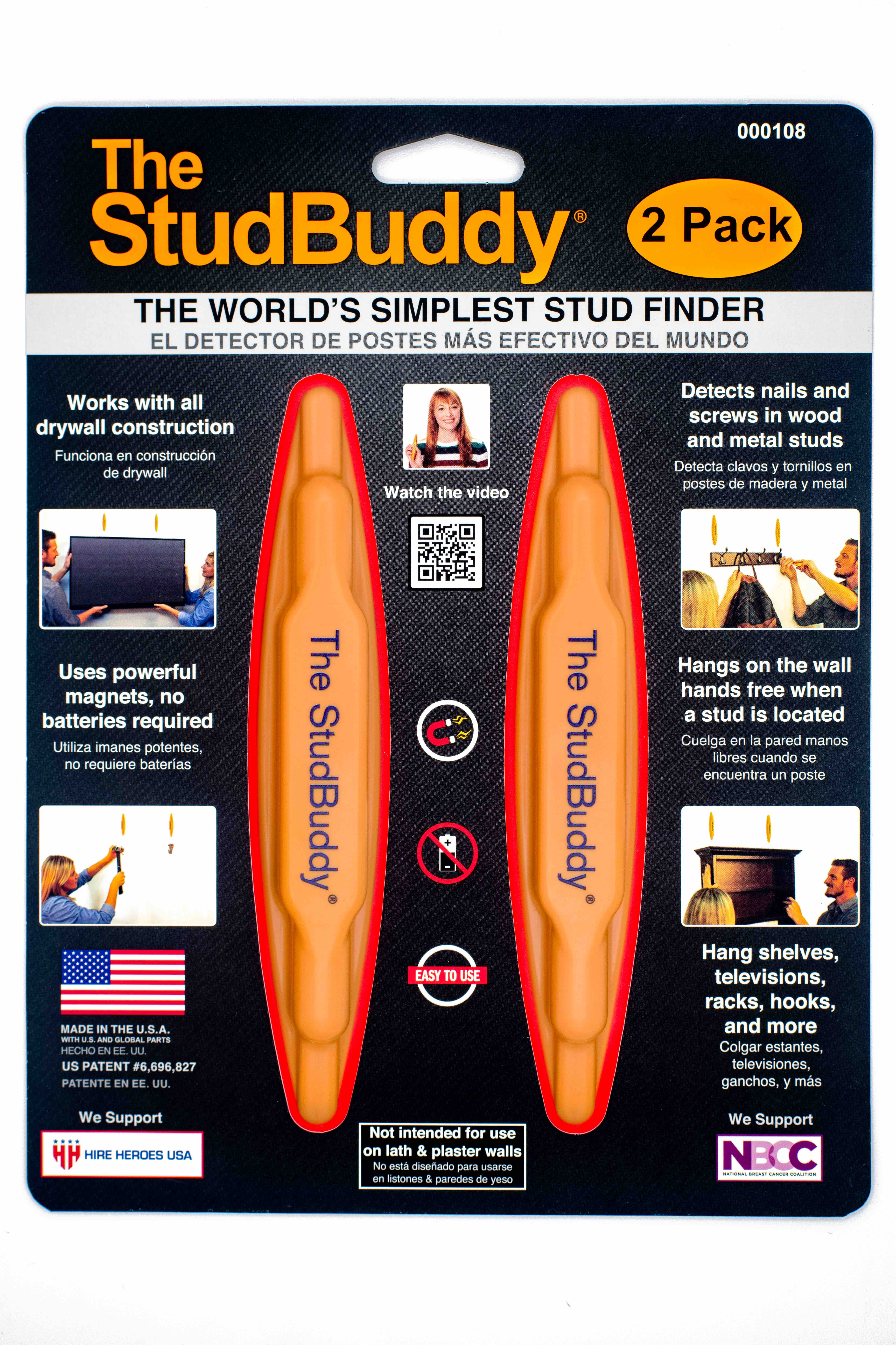 The StudBuddy Magnetic Stud Finder - 2 Pack
