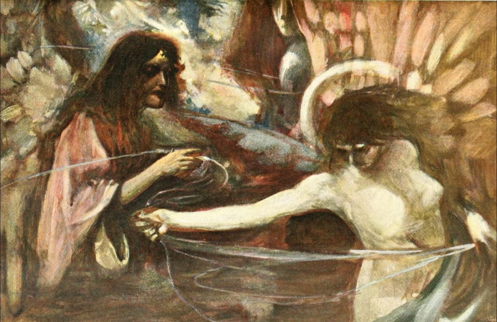 The Studio 1896 The Norns Canvas Art - Charles Robinson (18 x 24)