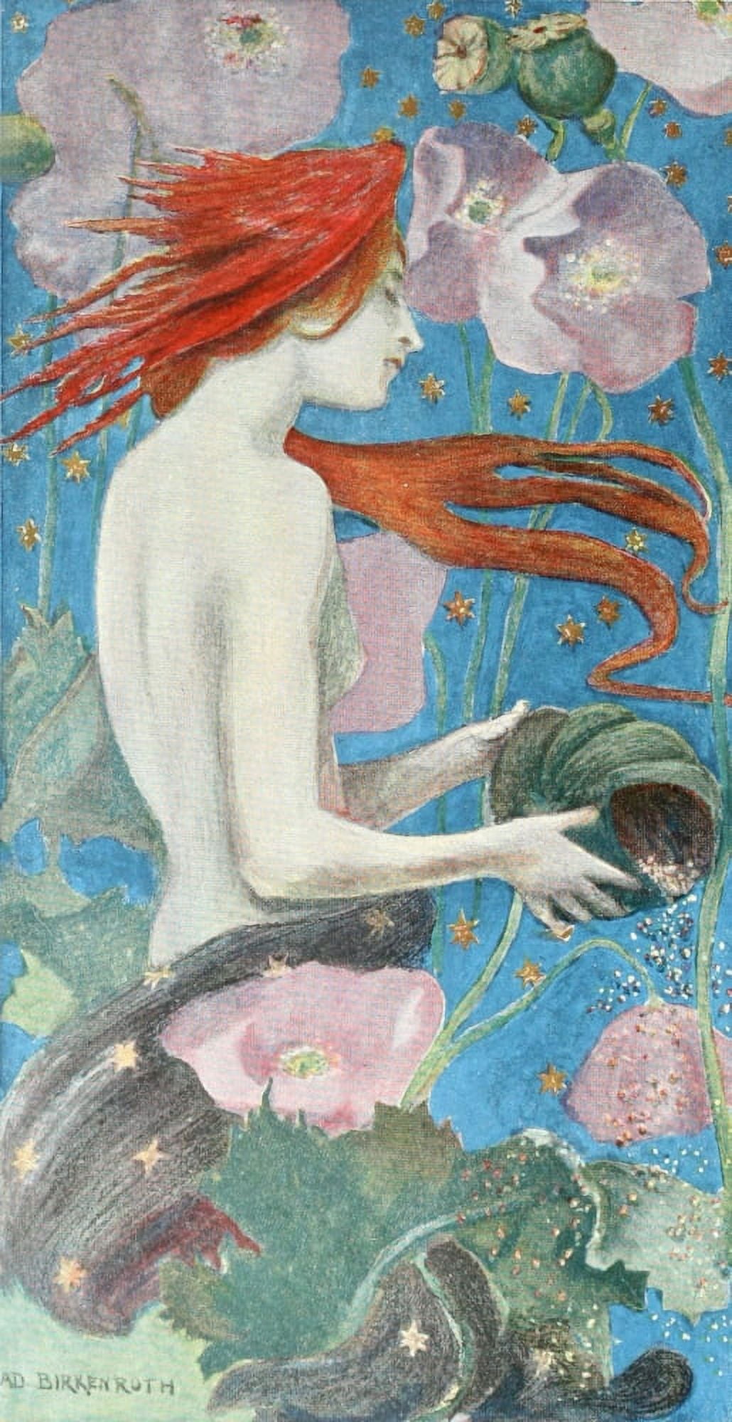 The Studio 1898 Mermaid Canvas Art - Adolphe Birkenruth (18 x 24)