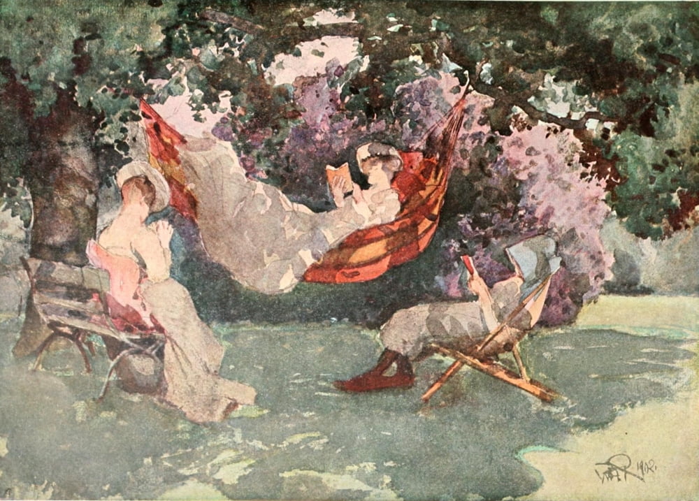 The Studio 1903 In the Garden Canvas Art - William Bruce Ranken (18 x 24)