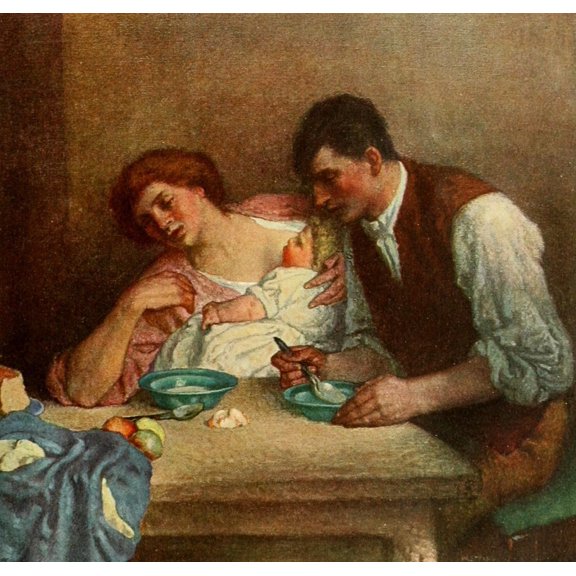 The Studio 1906 Supper-time Poster Print by William Strang (24 x 36)