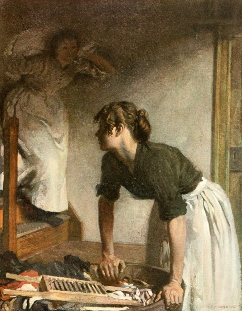 The Studio 1906 The Wash-house Canvas Art - William Orpen (18 x 24)