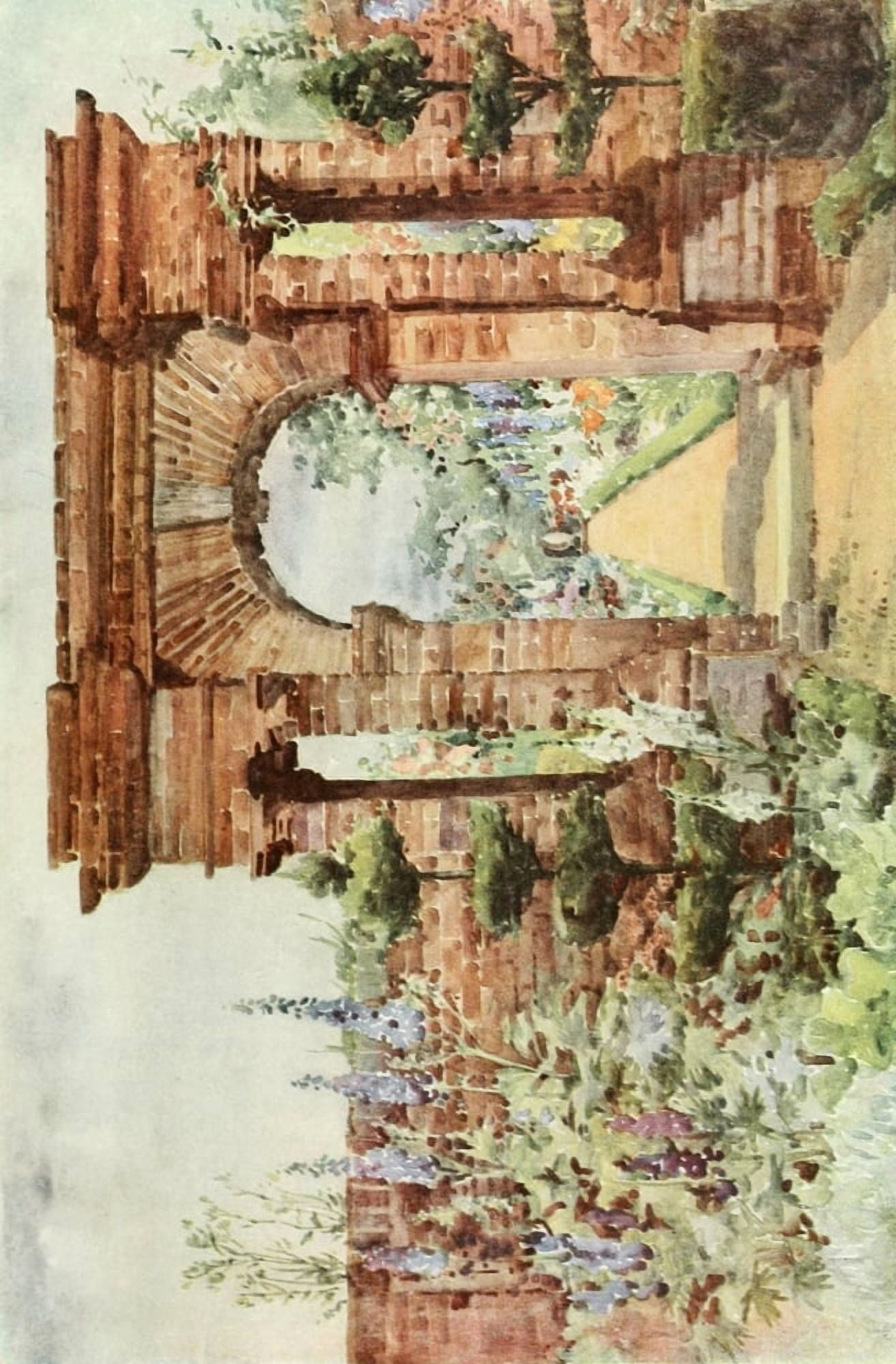 The Studio 1907 Great arch at vineyards Great Baddow Essex Canvas Art - Margaret Felkin (18 x 24)