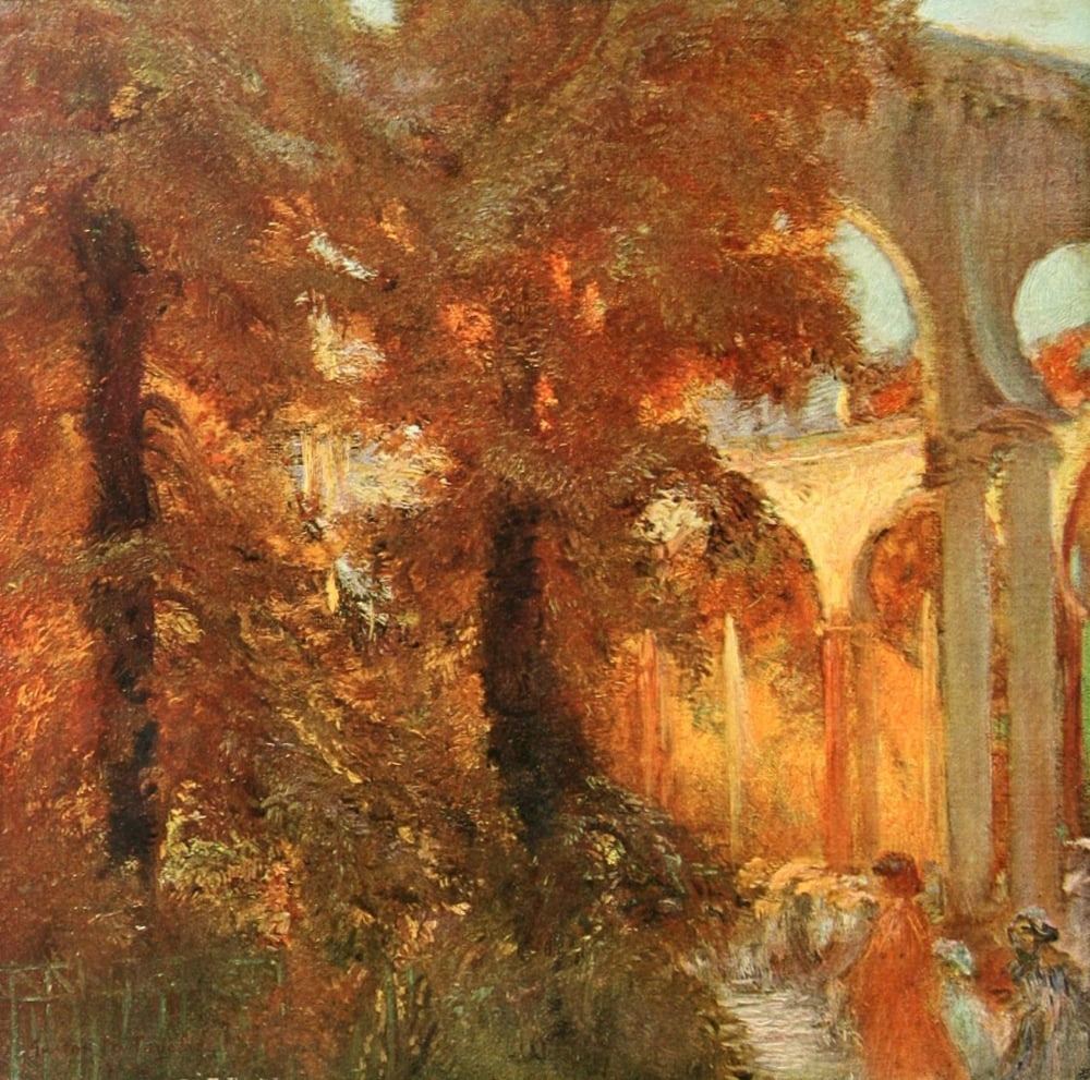 The Studio 1908 La Colonnade a Versaille Canvas Art - Gaston La Touche (18 x 24)
