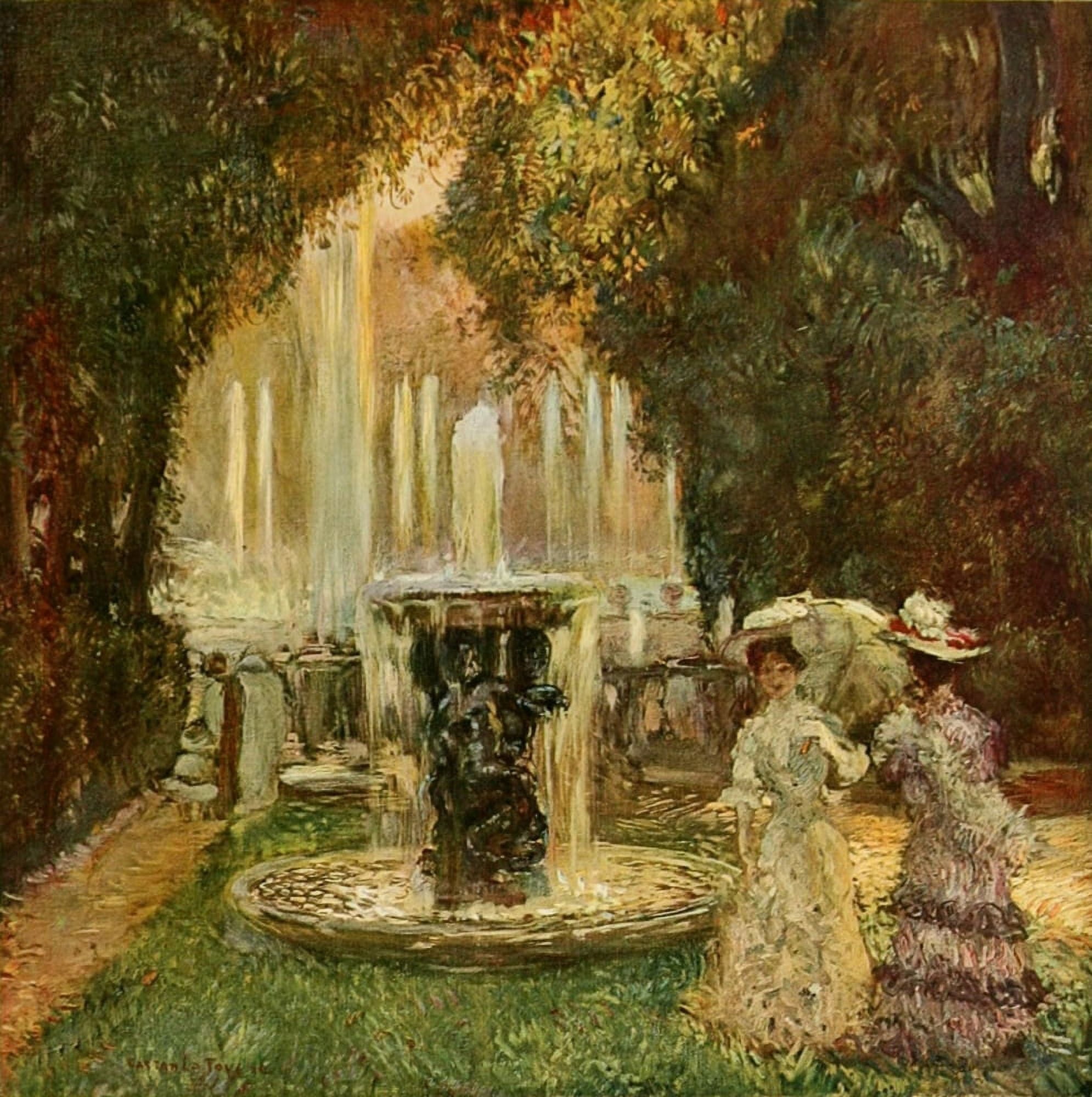 The Studio 1908 Les Grandes Eaux a Versailles Canvas Art - Gaston La Touche (18 x 24)