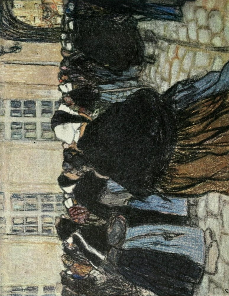 The Studio 1911 La Rentree a lhospice de la SalpÔø?triÔø?re Canvas Art - Georges Depuis (24 x 36)