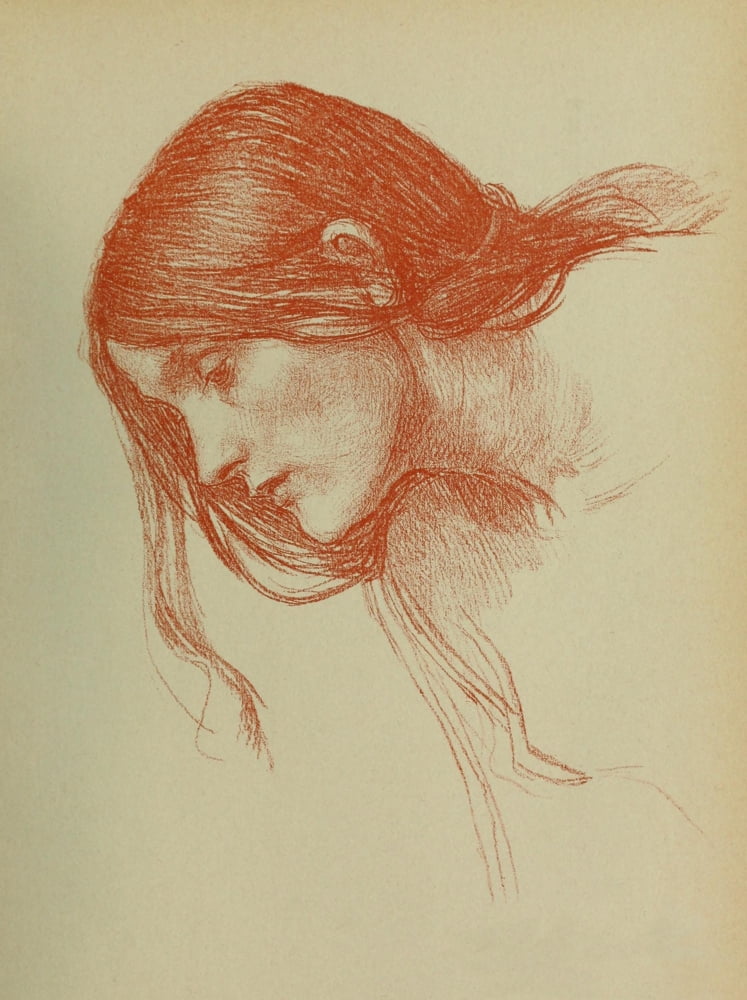 The Studio 1911 Study for Phyllis Canvas Art - John William Waterhouse (18 x 24)