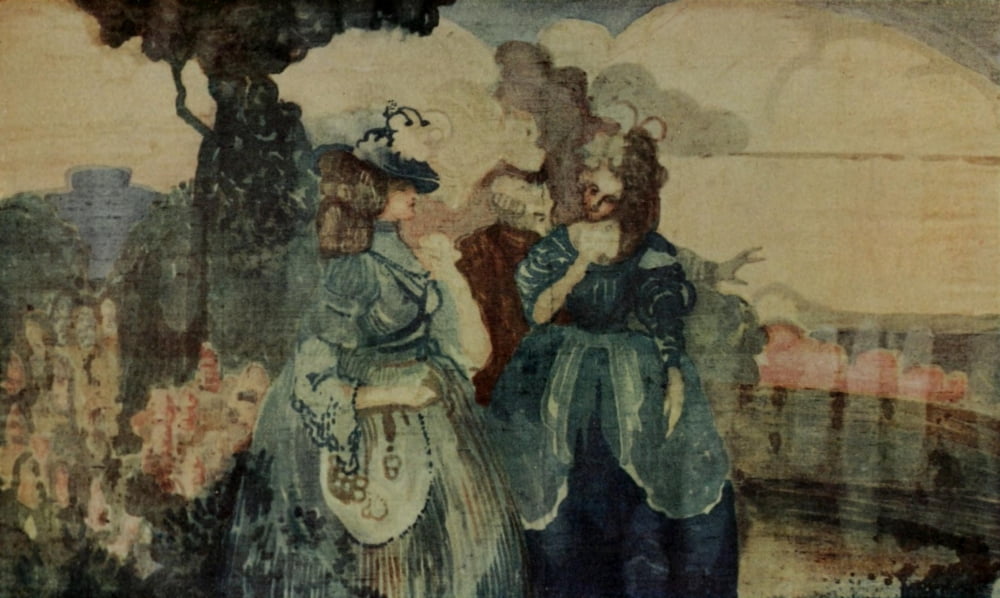 The Studio 1915 Colloque Sentimentale Canvas Art - Charles Conder (18 x 24)