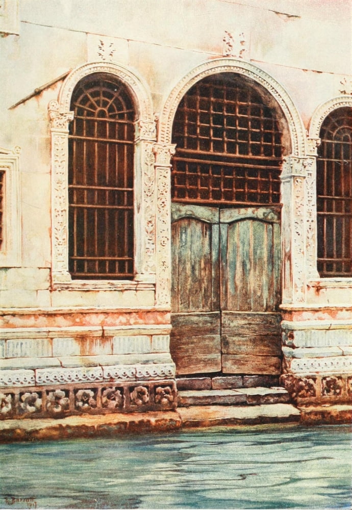 The Studio 1917 A Renaissance doorway Venice Canvas Art - Reginald Barratt (24 x 36)