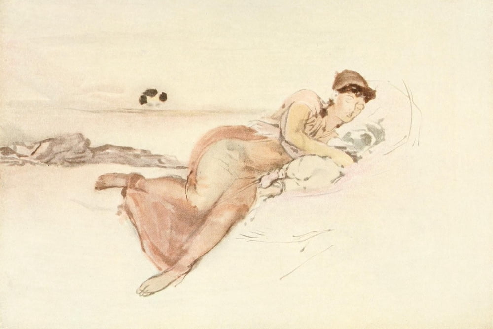 The Studio 1917 The Mothers Siesta Canvas Art - James Whistler (24 x 36)