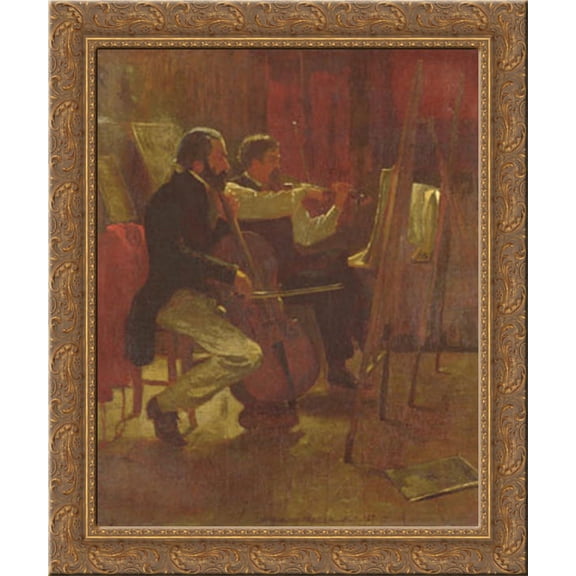 The Studio 20x23 Gold Ornate Wood Framed Canvas Art by Homer, Winslow