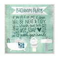 thumbnail image 1 of The Stupell Home Decor Aqua Blue Bathroom Rules Collage Look Typography, 1 of 6