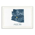 thumbnail image 1 of The Stupell Home Decor Arizona Minimal Blue Marbled Paper Silhouette Wall Plaque Art, 1 of 3