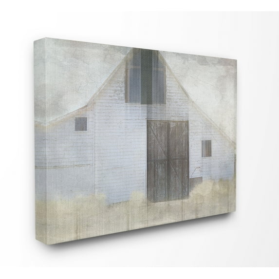 The Stupell Home Decor Barn Door Neutral Palette Planked Look Art Canvas Wall Art