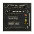 thumbnail image 1 of The Stupell Home Decor Black and White Chalkboard Look Recipe for Happiness List Flower Doodle, 1 of 3
