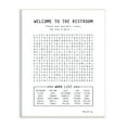 thumbnail image 1 of The Stupell Home Decor Black and White Restroom Crossword Puzzle Sign, 1 of 6