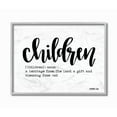 thumbnail image 1 of The Stupell Home Decor Children Definition Black and White Script Typography with Wood Look, 1 of 2
