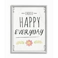 thumbnail image 1 of The Stupell Home Decor Choose Happy Everyday Pink Flower Black and White Wood Look, 1 of 4