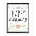 thumbnail image 1 of The Stupell Home Decor Choose Happy Everyday Pink Flower Black and White Wood Look, 1 of 4