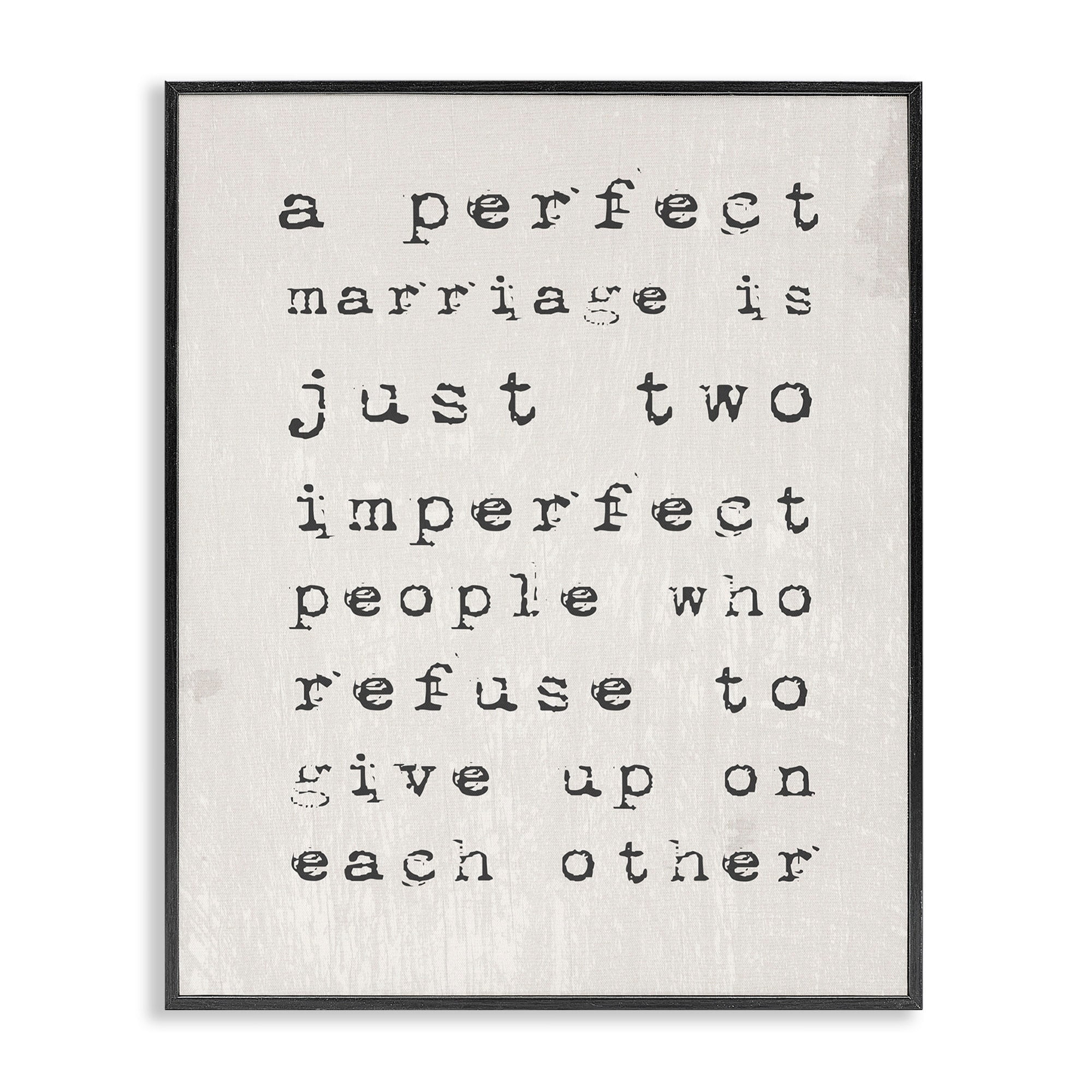 Ebony Wood Framed Canvas Quote Art, 11 x 14